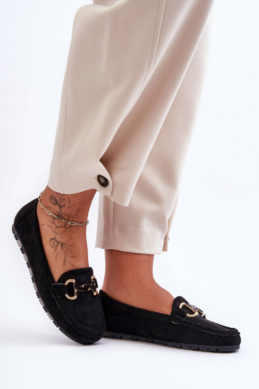 Mocassins en daim avec ornements de couleur verte Dionira