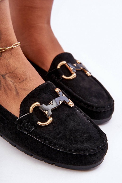 Mocassins en daim avec ornements de couleur verte Dionira