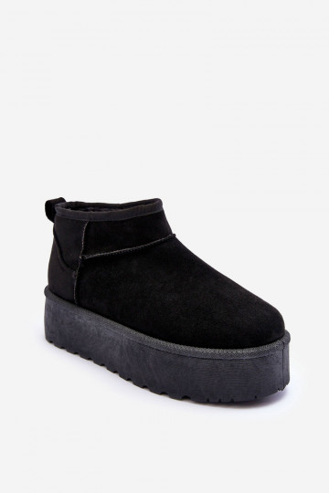 Bottines de neige en daim avec plateforme en Corcoran noir 2