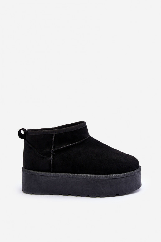 Bottines de neige en daim avec plateforme en Corcoran noir