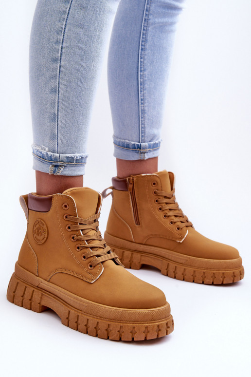 chaussures à plateforme de couleur marron Calys chaussures à plateforme de couleur marron Calys