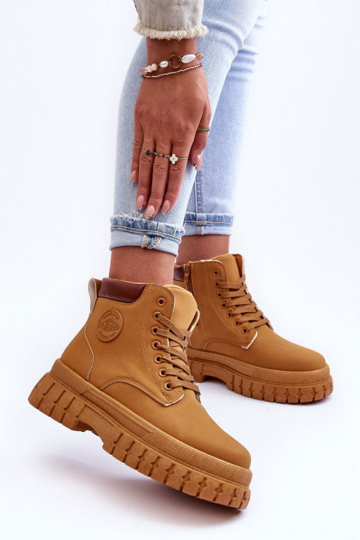 chaussures à plateforme de couleur marron Calys chaussures à plateforme de couleur marron Calys