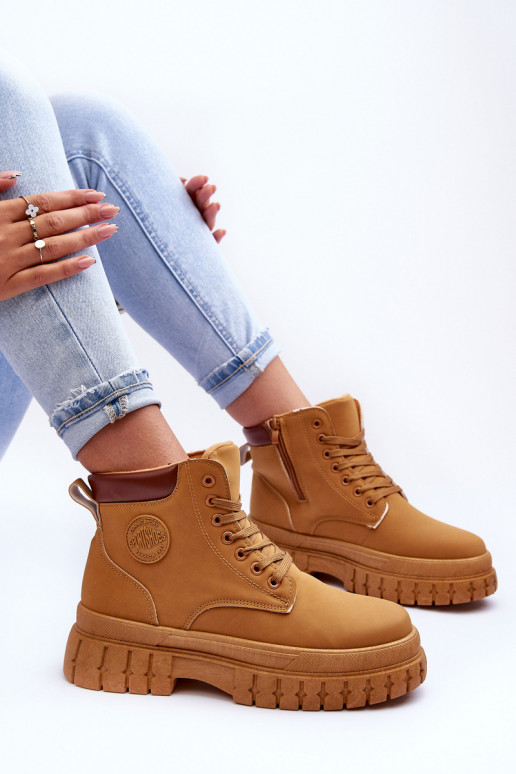 chaussures à plateforme de couleur marron Calys chaussures à plateforme de couleur marron Calys