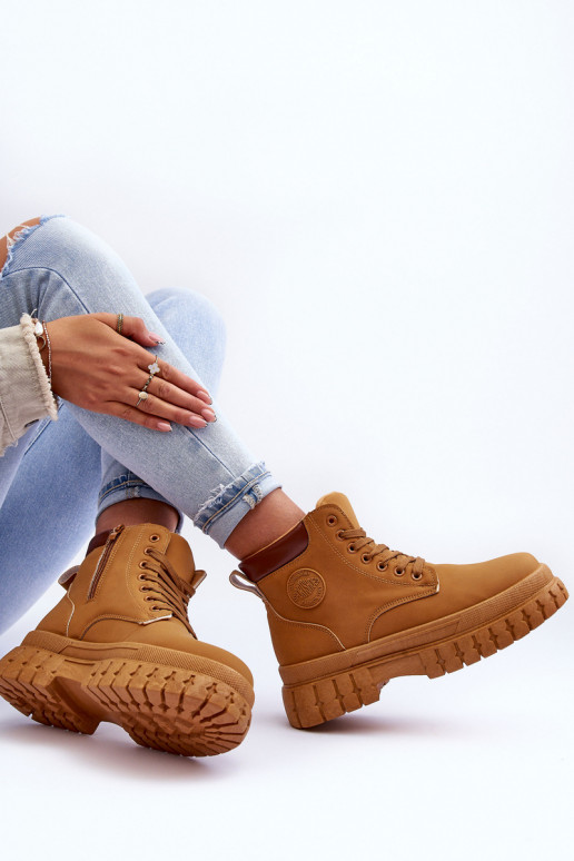 chaussures à plateforme de couleur marron Calys chaussures à plateforme de couleur marron Calys