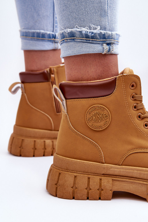 chaussures à plateforme de couleur marron Calys chaussures à plateforme de couleur marron Calys