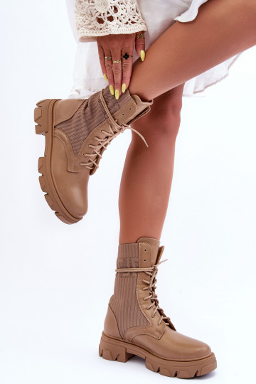 bottines à lacets beige Marlissa 2