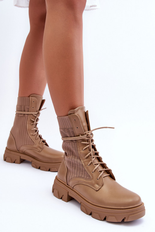 bottines à lacets beige Marlissa bottines à lacets beige Marlissa