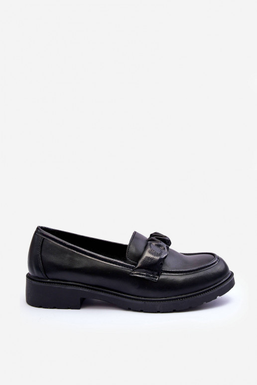 Mocassins à talons larges couleur noir S.Barski HY335