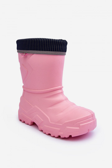 Bottes en caoutchouc pour enfants chauffées Befado 162Y307 couleur rose