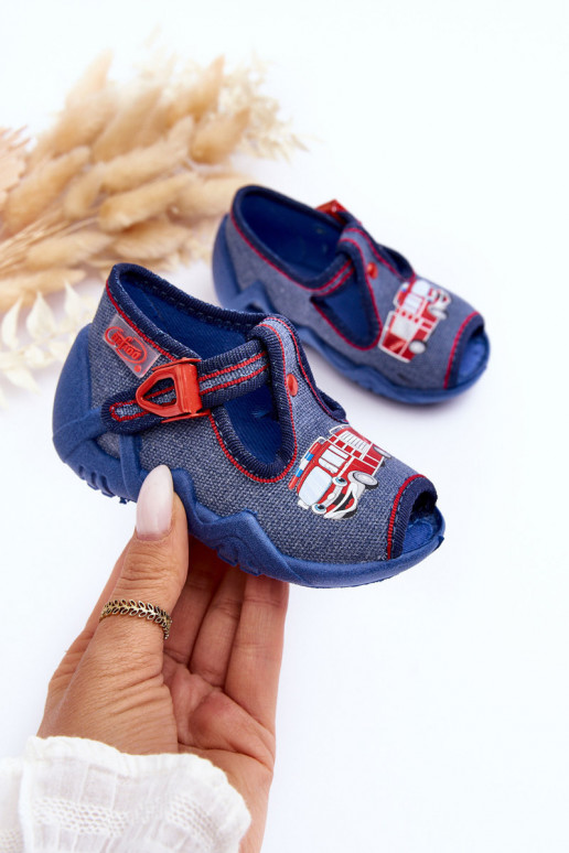 Chaussons sandales enfant Befado 217P118 bleu