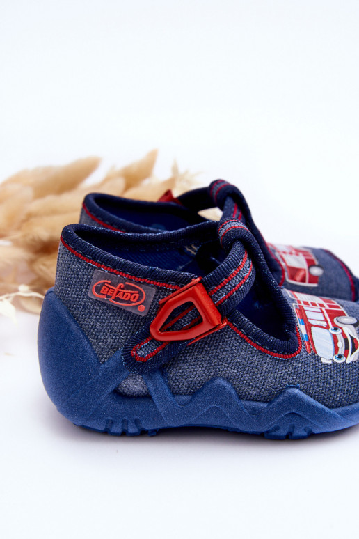 Chaussons sandales enfant Befado 217P118 bleu