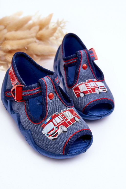 Chaussons sandales enfant Befado 217P118 bleu