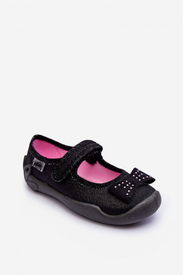 Chaussons/ballerines enfant avec rubans Befado 114X240 noir