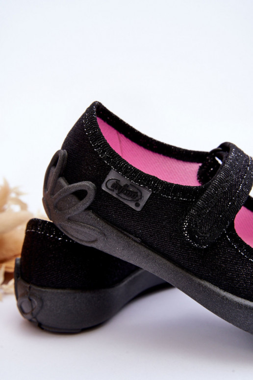 Chaussons/ballerines enfant avec rubans Befado 114X240 noir Chaussons/ballerines enfant avec rubans Befado 114X240 noir