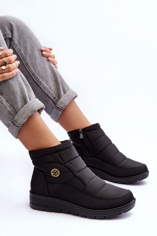 bottes de neige Femme couleur noire chaude Helis