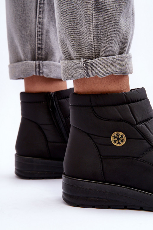 bottes de neige Femme couleur noire chaude Helis