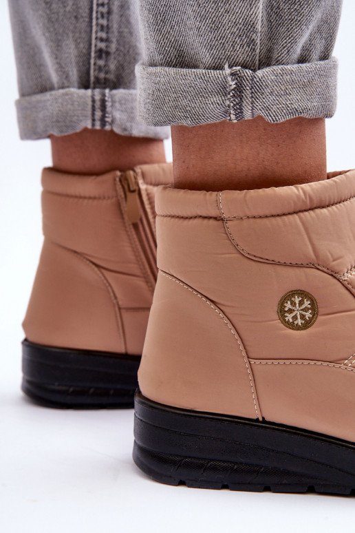 bottes de neige Femme chaud beige Helis