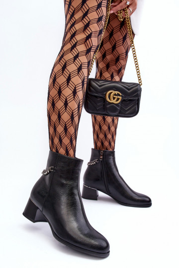 Bottines à talons bas Rennie noires 2