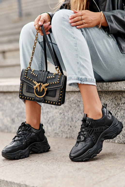 Chaussures de sport pour femmes, baskets couleur noire Toderus
