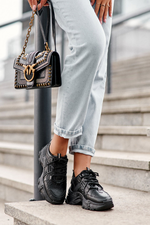 Chaussures de sport pour femmes, baskets couleur noire Toderus Chaussures de sport pour femmes, baskets couleur noire Toderus