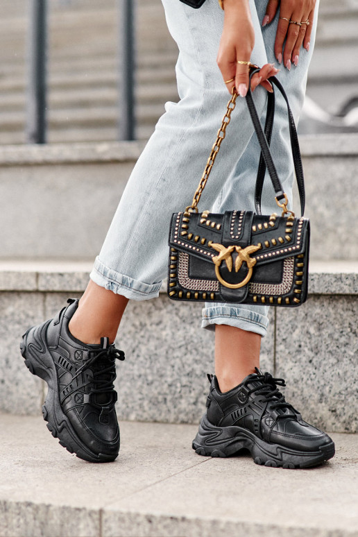 Chaussures de sport pour femmes, baskets couleur noire Toderus Chaussures de sport pour femmes, baskets couleur noire Toderus