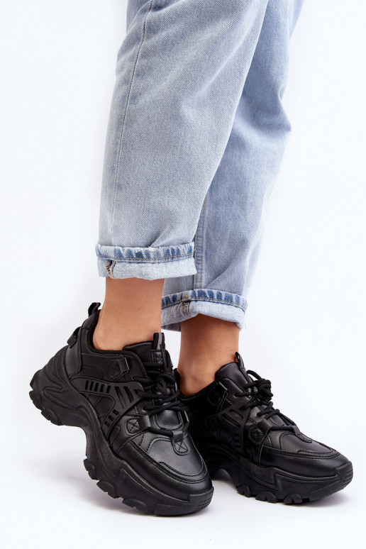 Chaussures de sport pour femmes, baskets couleur noire Toderus Chaussures de sport pour femmes, baskets couleur noire Toderus