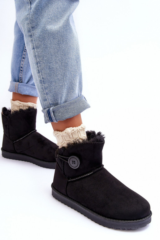 bottes de neige chauffées avec ornements de couleur noire Siriol