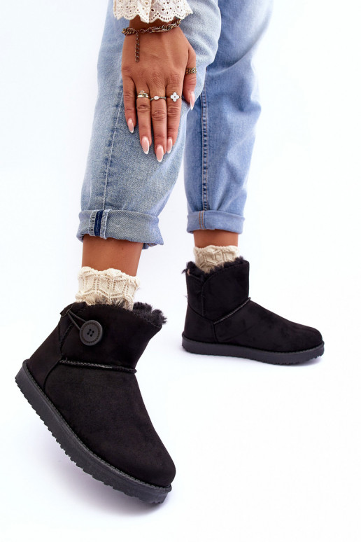 bottes de neige chauffées avec ornements de couleur noire Siriol