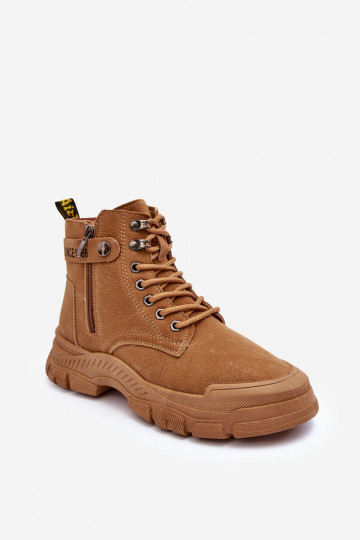 réchauffées en daim Bottines femme couleur marron Jailina