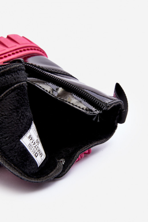 Bottines chauffantes effet vernis Enfant Big Star MM374148 Noir et rose Bottines chauffantes effet vernis Enfant Big Star MM374148 Noir et rose