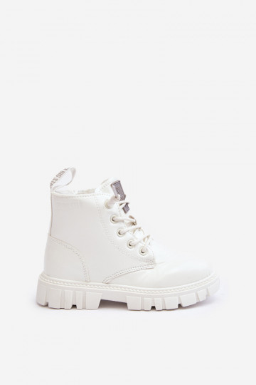 Bottines réchauffées effet vernis pour enfants Big Star MM374142 couleur blanc