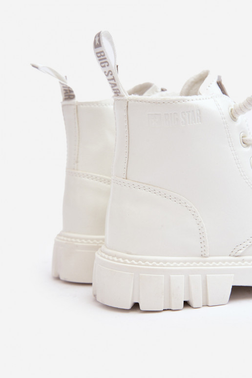 Bottines réchauffées effet vernis pour enfants Big Star MM374142 couleur blanc