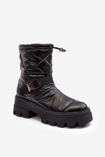 Bottines pour femmes à semelles massives tendance en noir Werikse