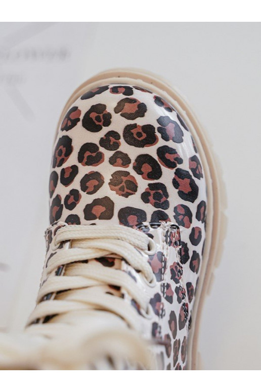 Bottes pour enfants réchauffées avec fermetures éclair couleur beige-marron Dolida