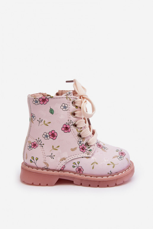 Bottes enfants réchauffées avec fermetures éclair couleur rose Dolida
