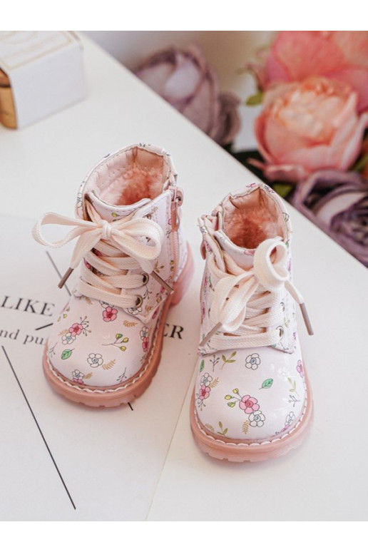 Bottes enfants réchauffées avec fermetures éclair couleur rose Dolida