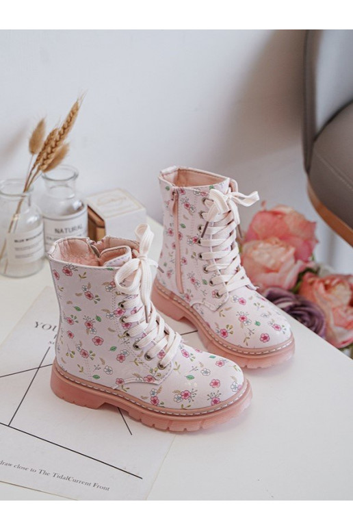 Bottes enfants réchauffées avec fermetures éclair couleur rose Dolida
