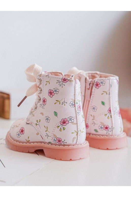 Bottes enfants réchauffées avec fermetures éclair couleur rose Dolida