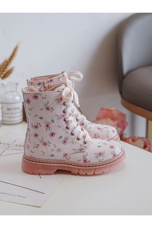 Bottes enfants réchauffées avec fermetures éclair couleur rose Dolida