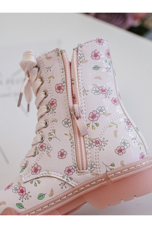 Bottes enfants réchauffées avec fermetures éclair couleur rose Dolida