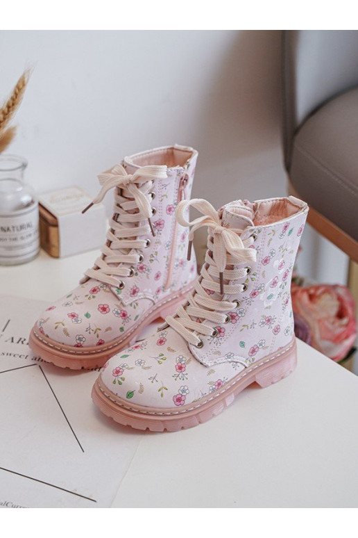 Bottes enfants réchauffées avec fermetures éclair couleur rose Dolida