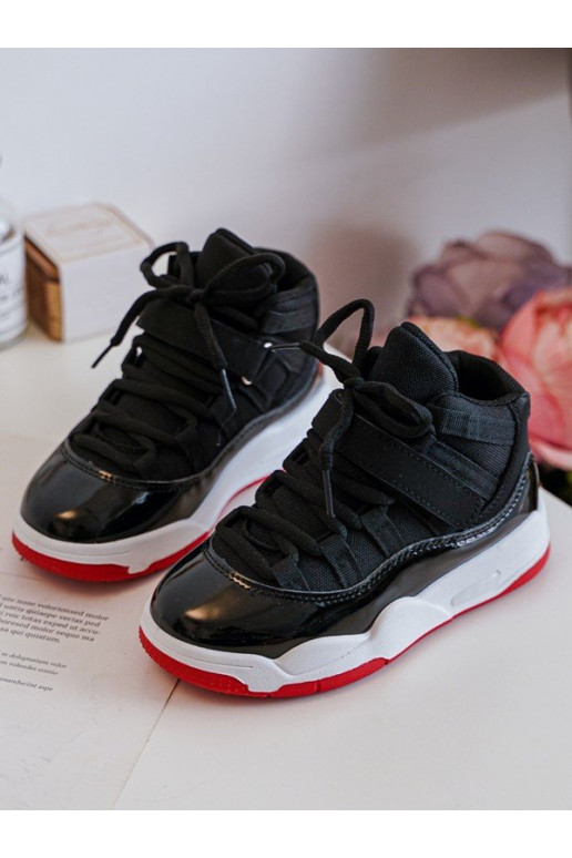 Baskets enfant à lacets Noir et rouge Darina Baskets enfant à lacets Noir et rouge Darina