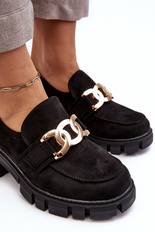 chaussures en daim avec ornements en Rullenes noir