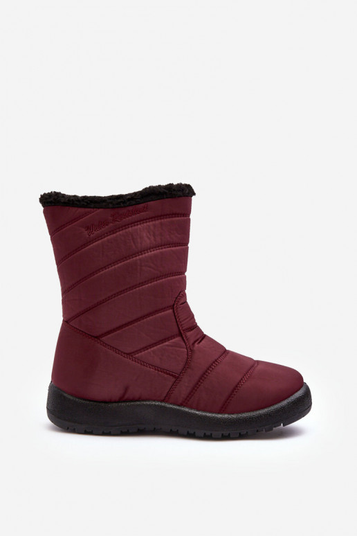 bottes de neige chauffantes bordeaux Luxina