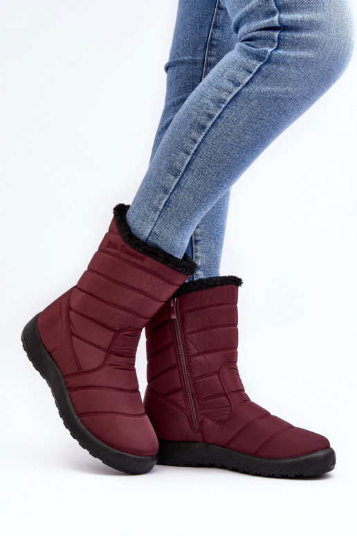 bottes de neige chauffantes bordeaux Luxina