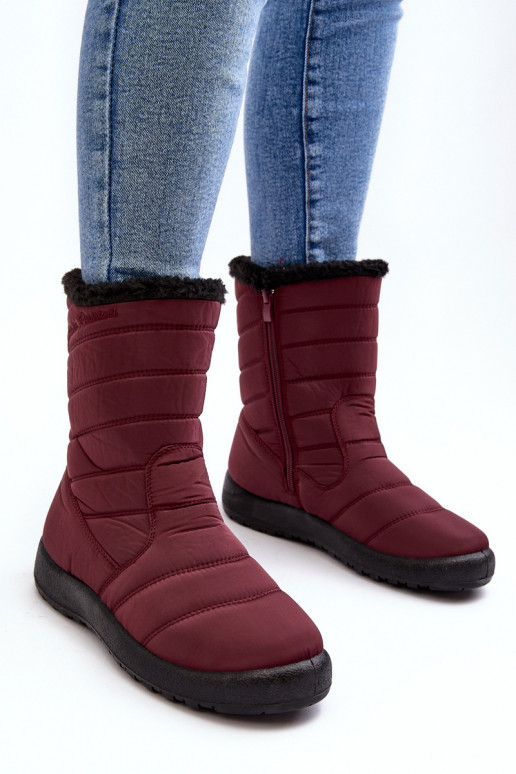bottes de neige chauffantes bordeaux Luxina