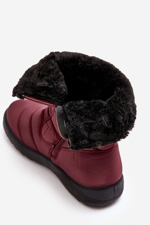 bottes de neige chauffantes bordeaux Luxina