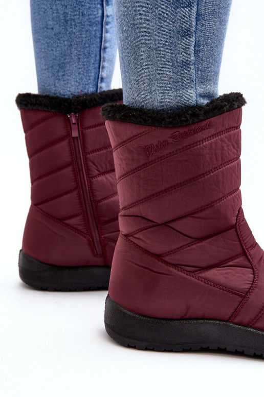 bottes de neige chauffantes bordeaux Luxina