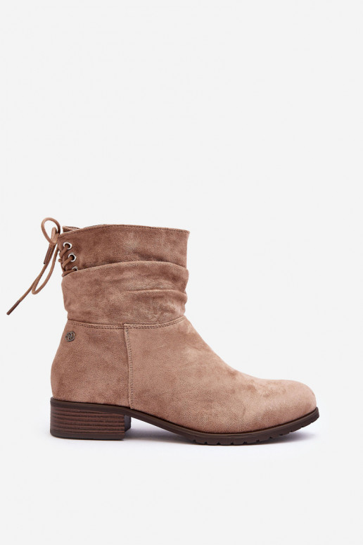 Bottines femme en daim beige Keresa Bottines femme en daim beige Keresa