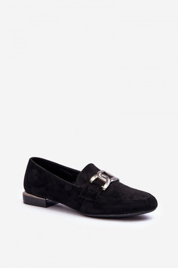 mocassins pour femmes avec ornements de couleur noire Camilena - Zamsz